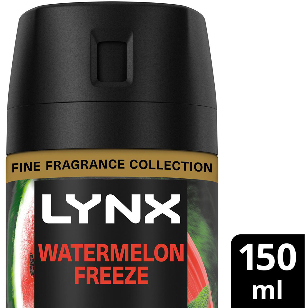Lynx Fine Fragrance Men's Watermelon Freeze 72H Freshness Deodorant Body Spray 150ml 18 Pack Image 2