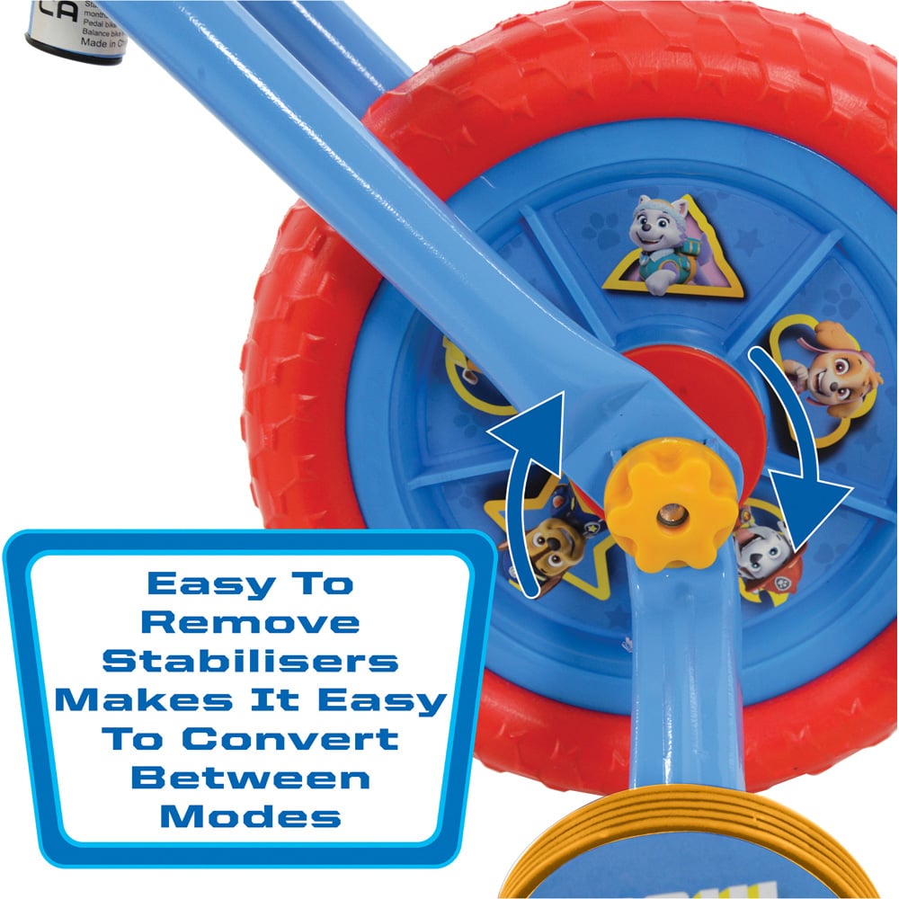 MoVe Paw Patrol 2 in 1 10 inch Training Bike Image 7