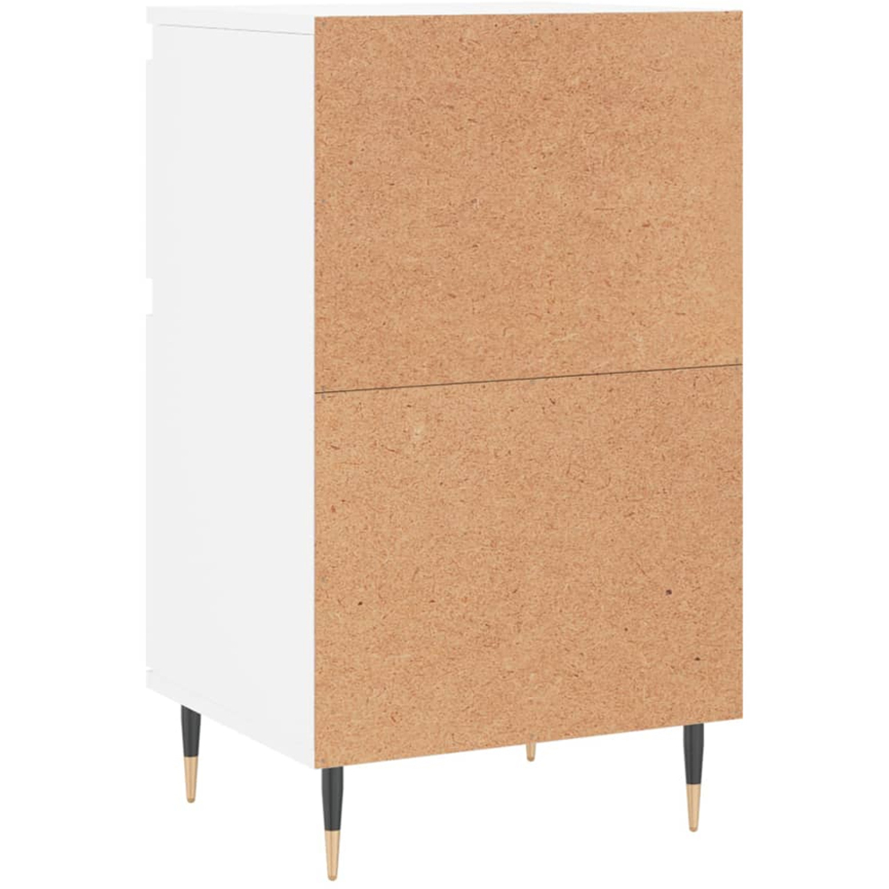 vidaXL Single Door Single Drawer White Sideboard Set of 2 Image 8