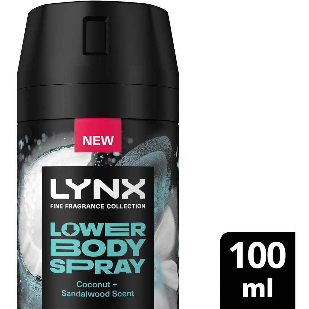 Lynx Fine Fragrance Men's Coconut and Sandalwood 72H Freshness Lower Body Spray 100ml 24 Pack Image 6
