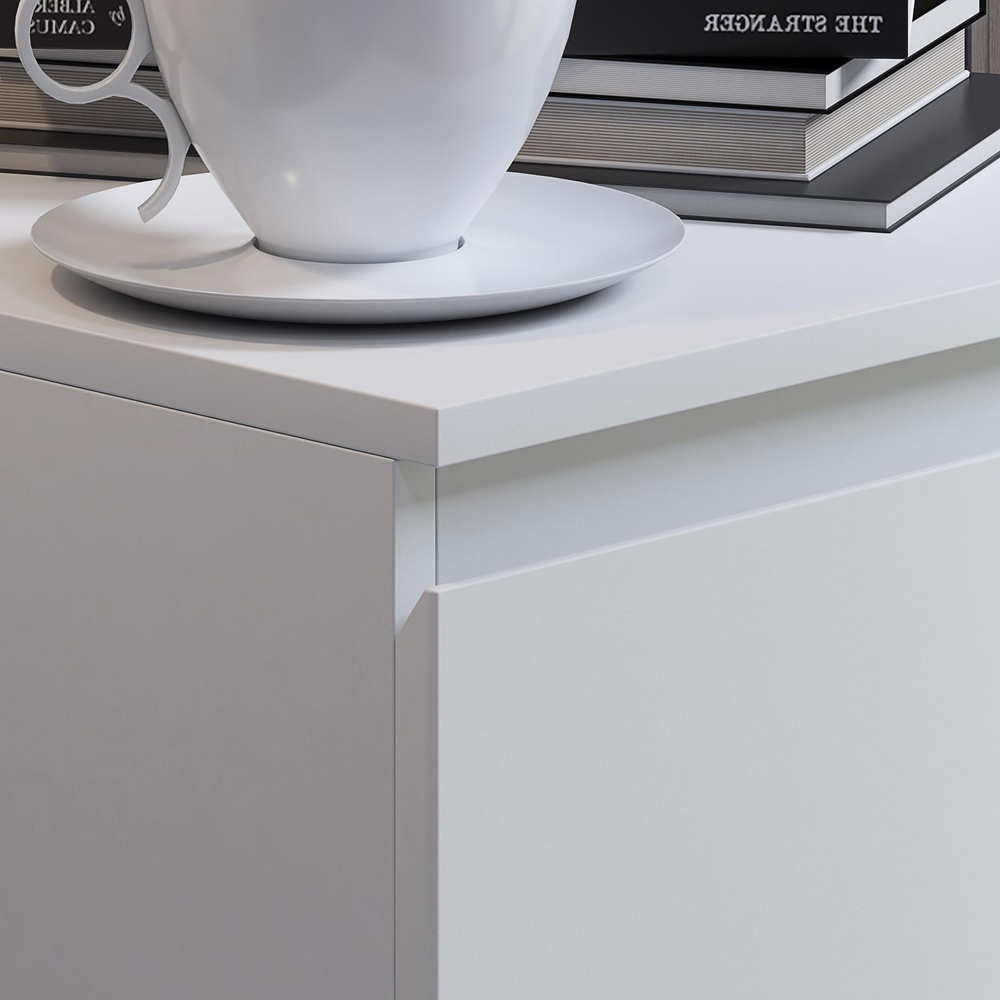 FWStyle Carlton 4 Drawer Matt White Deep Design Chest of Drawers Image 2