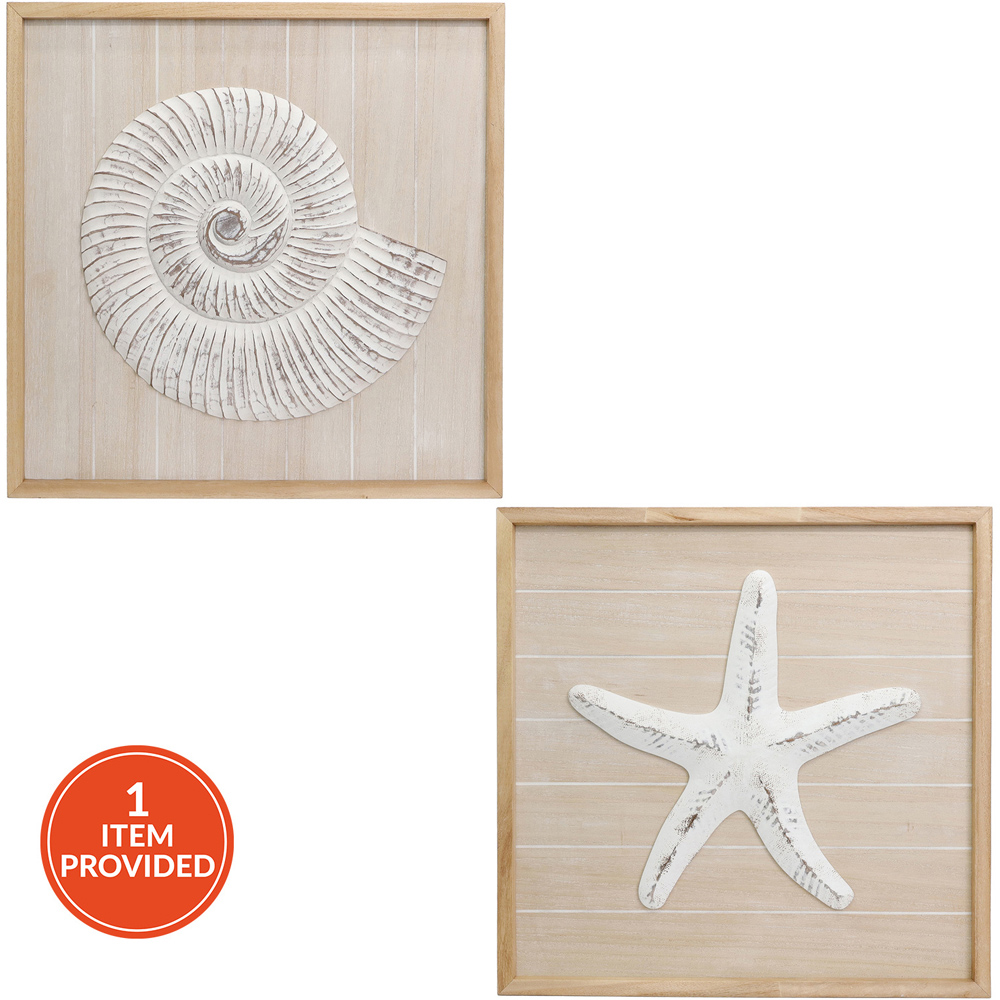 Embossed Wood Panel Coastal Wall Art Image 1