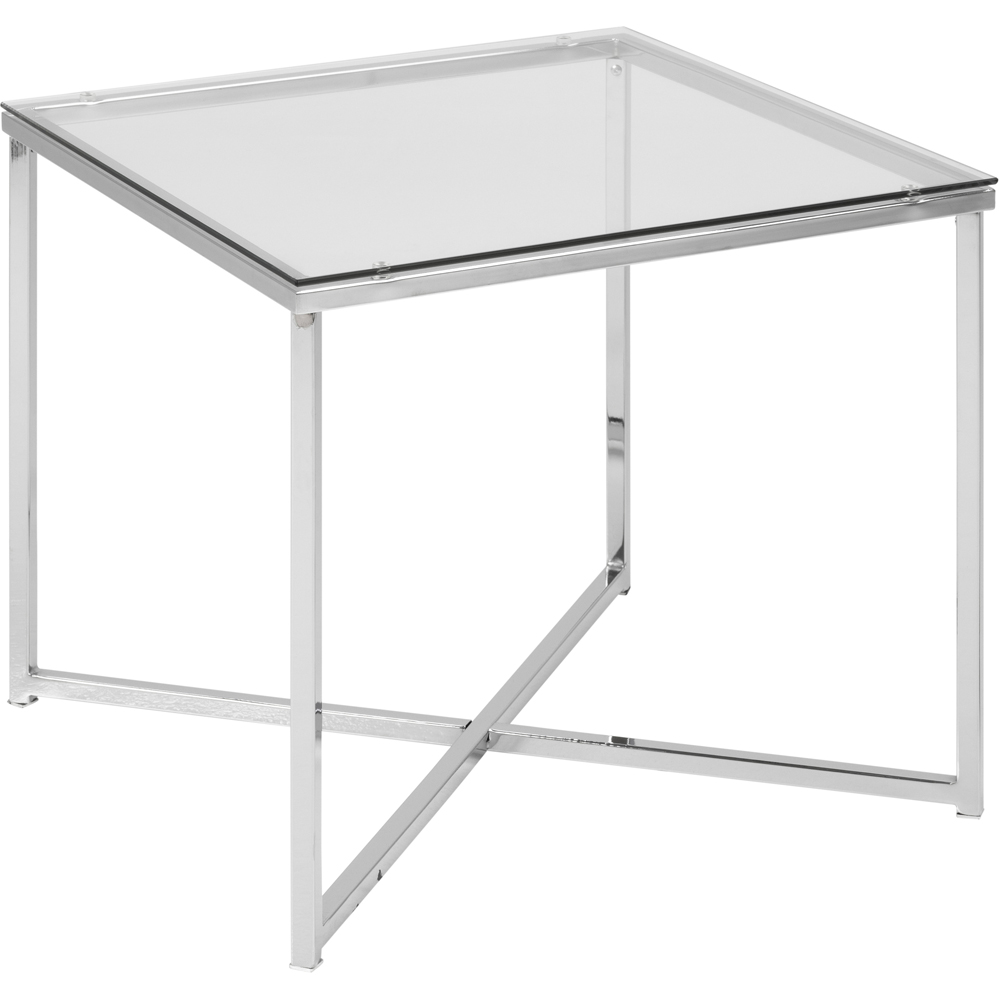 Florence Cross Square Top Metal Side Table Image 2
