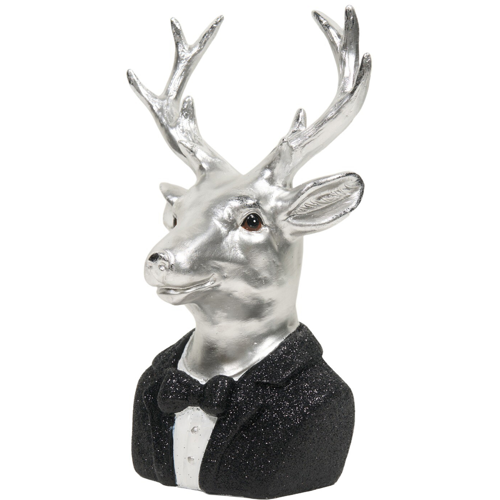 Dapper Silver Deer Decoration Image 4