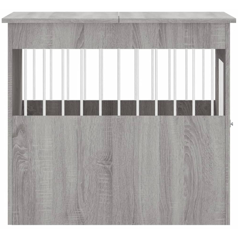 vidaXL Grey Processed Wood Dog Crate Furniture 64.5 x 80 x 71cm Image 7