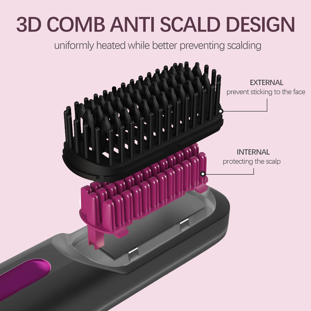 Alivio 3-Speed Black and Pink Hair Straightener Image 6