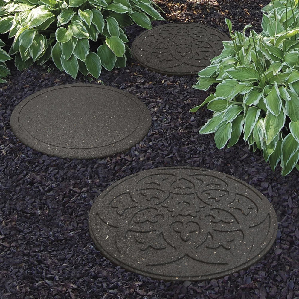 Primeur Grey Scroll Stepping Stone 45cm Image 2