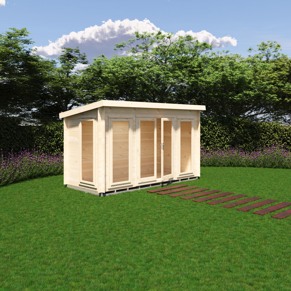 Shire Tilney 6 x 13ft Pent Garden Log Cabin Image 5
