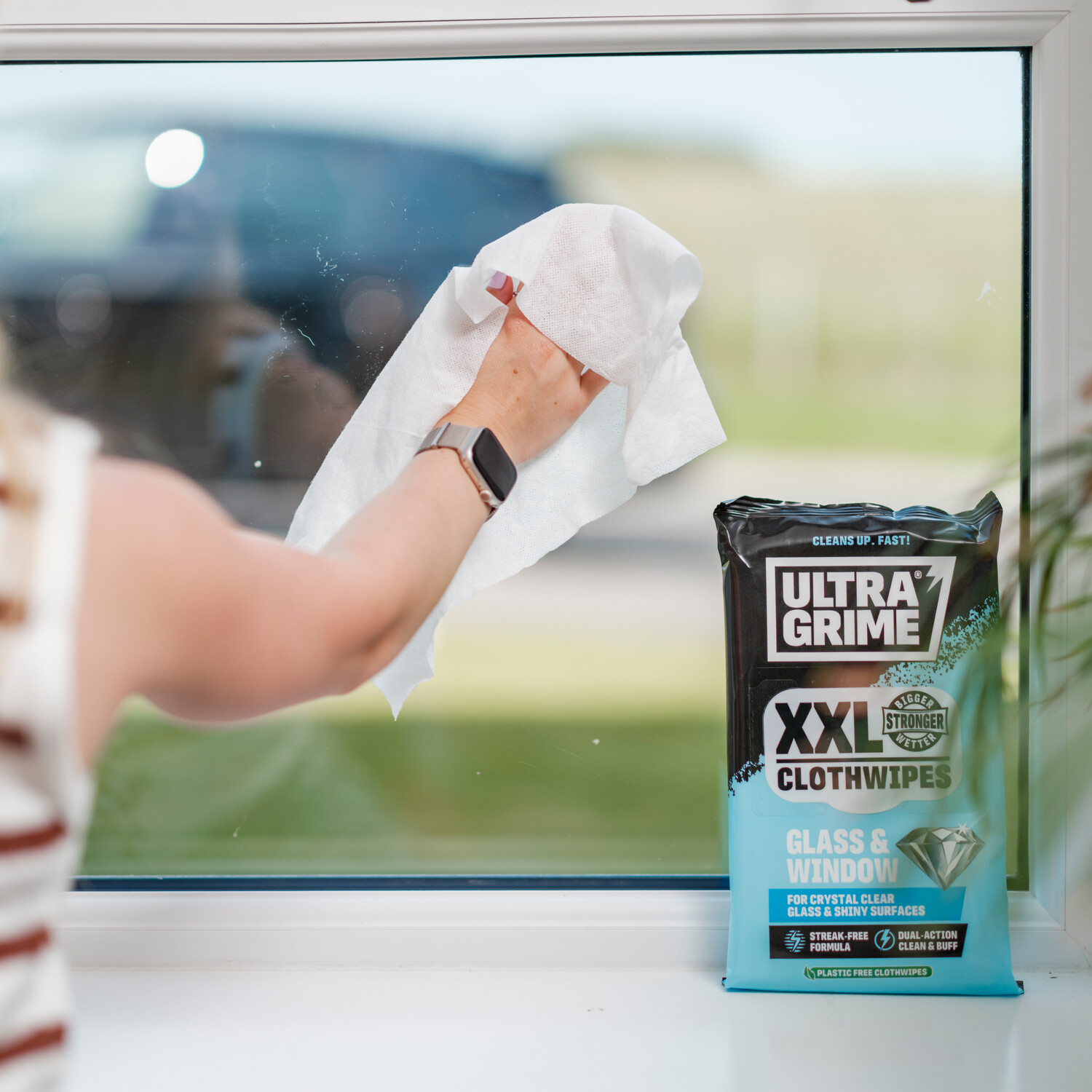 Pack of 20 UltraGrime Glass and Window XXL Wipes Image 4