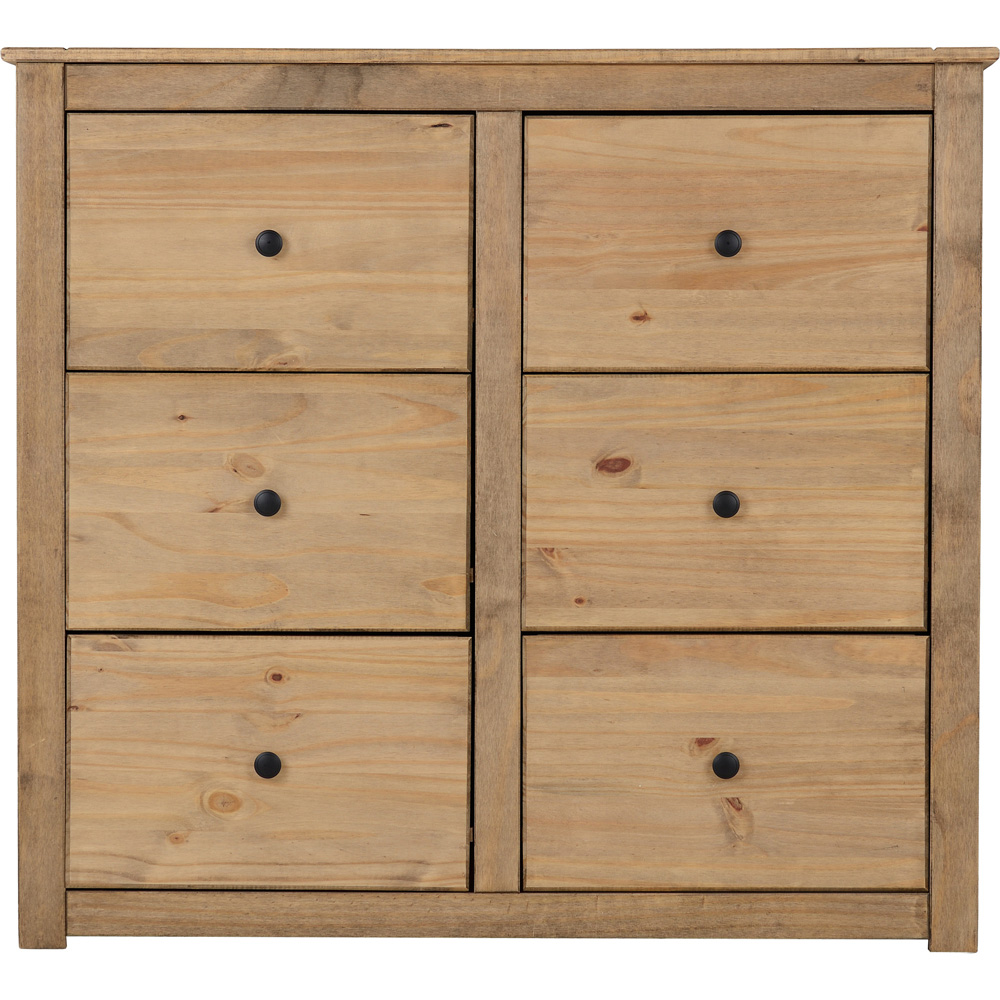 Seconique Panama 6 Drawer Natural Wax Chest of Drawers Image 3