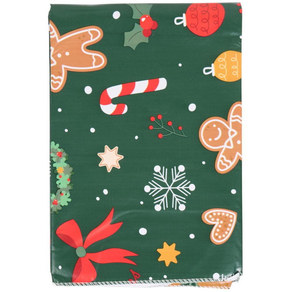 Christmas Wipe Clean Tablecloth Green Image 2
