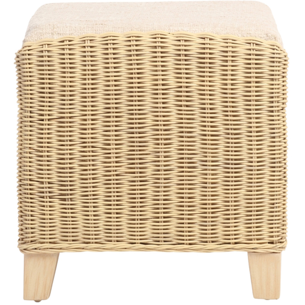Desser Furniture Dijon Cotton Cream Footstool Image 4
