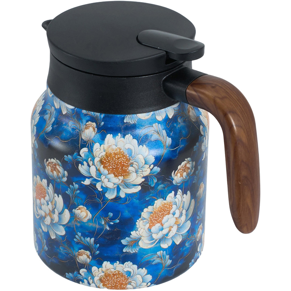 Living and Home Vintage Floral Thermal Carafe with Built-In Infuser 1L Image 4