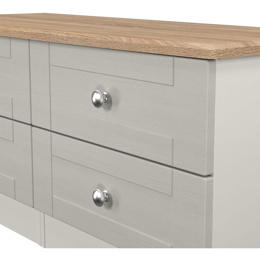 Crowndale Sussex 4 Drawer Grey Ash and Bardolino Oak Bed Box Ready Assembled Image 5