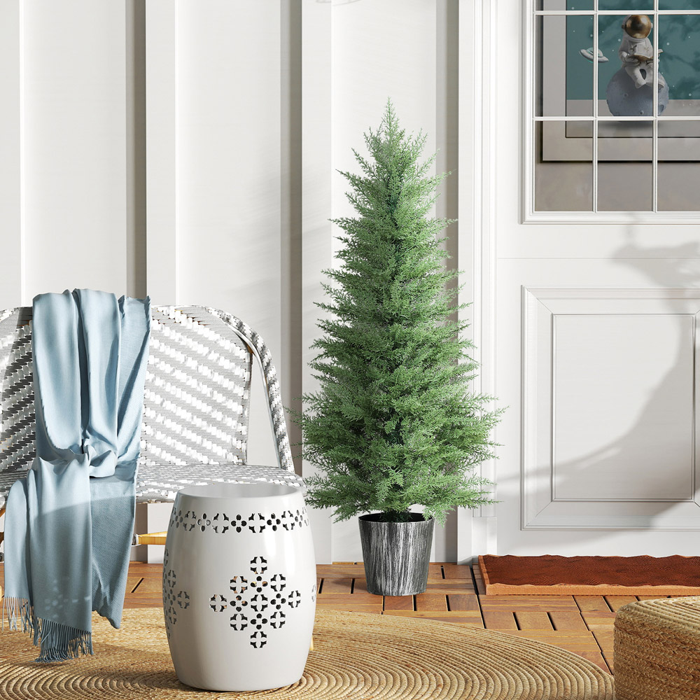 Portland Cypress Artificial Plant in Pot 4.5ft 2 Pack Image 5