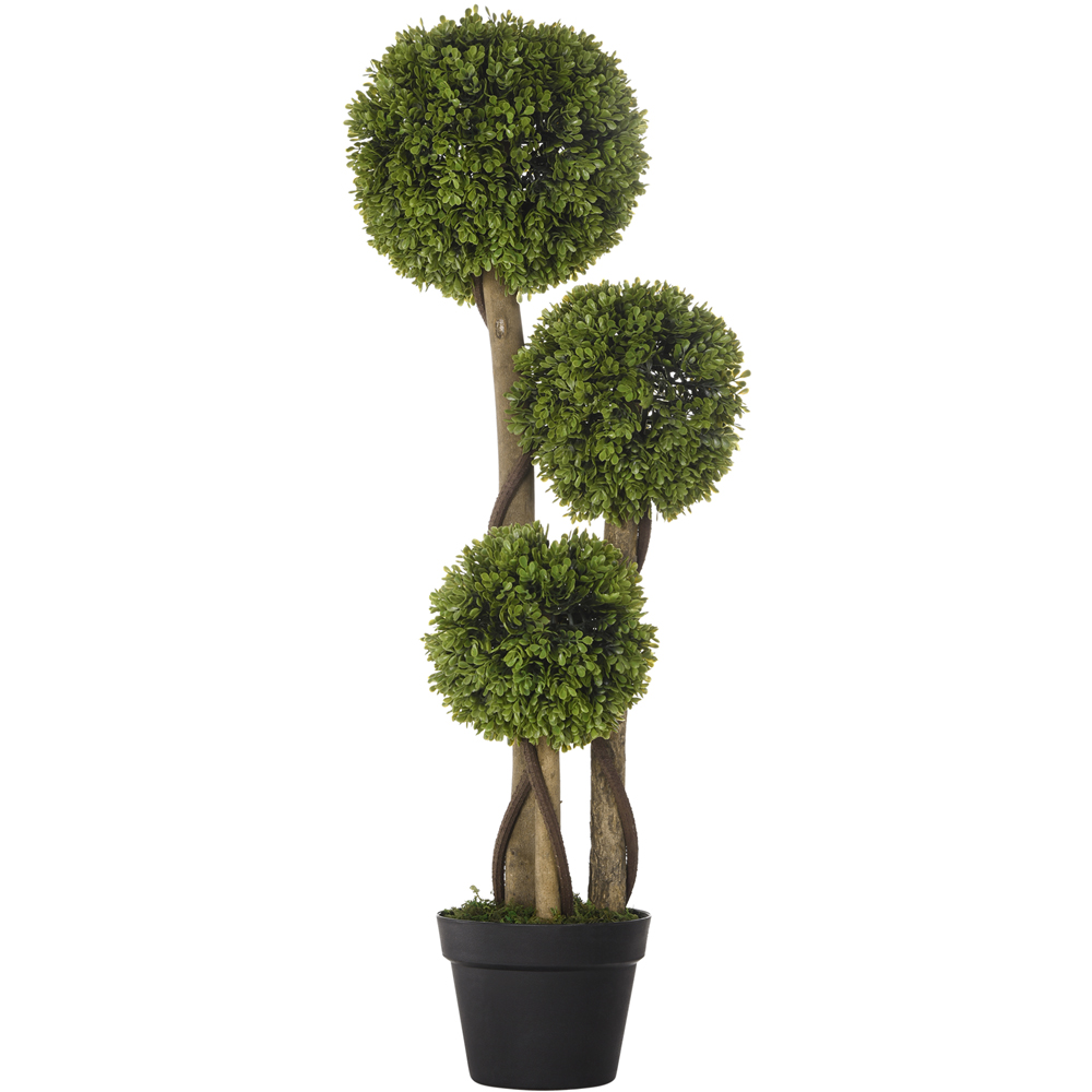 Portland Boxwood Ball Tree Artificial Plant In Pot 3ft Image 1
