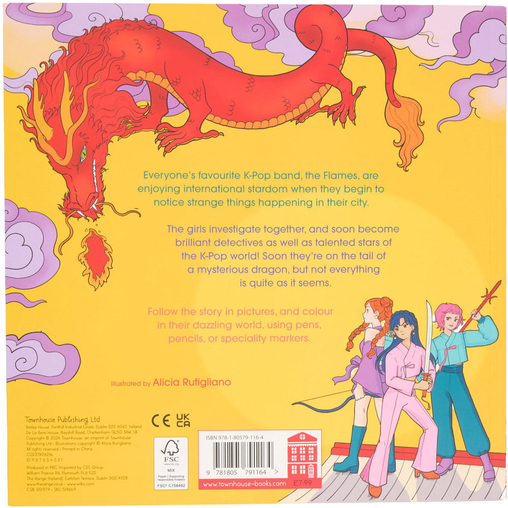 KPop Dragon or Werewolf Colouring Book Image 6