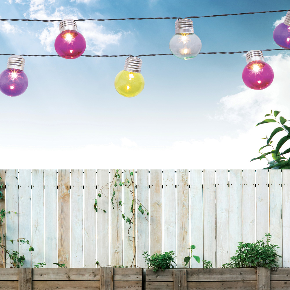 Gardenkraft Multicolour 50 Retro Party String Light Image 6