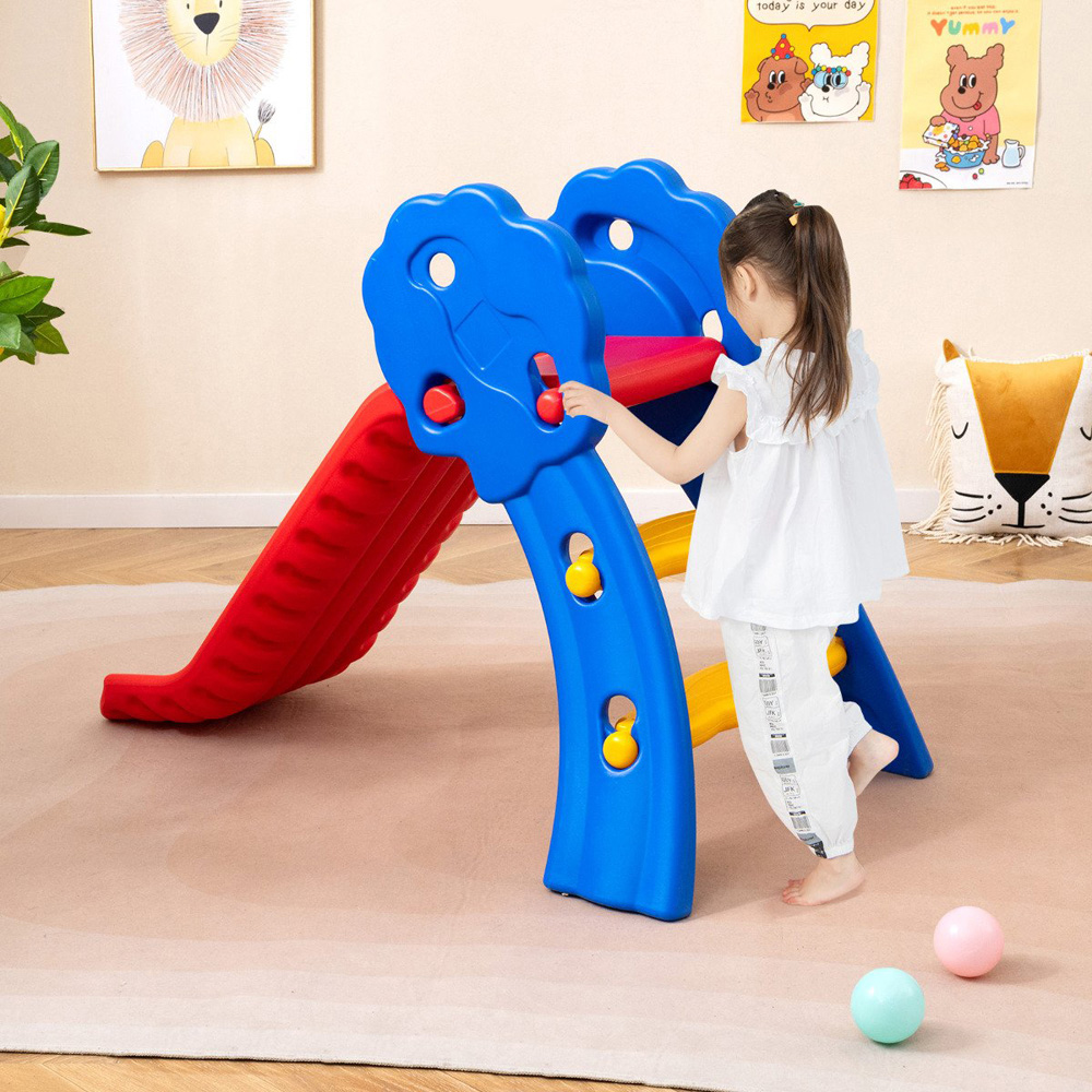 Costway 2-in-1 Toddler Multicolour Foldable Slide Image 3