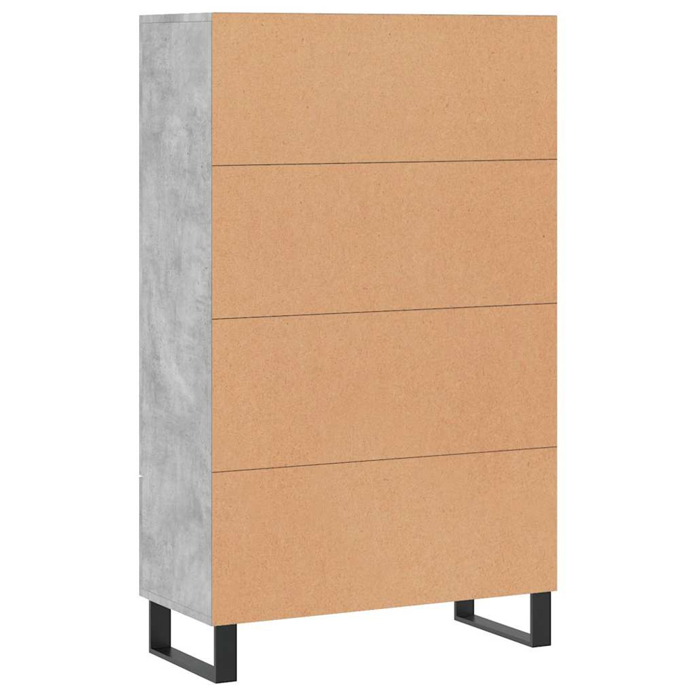 vidaXL 2 Door Single Drawer Concrete Grey Highboard Image 8
