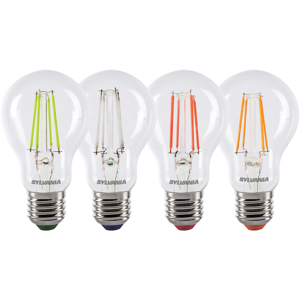 Sylvania Toledo 4 Pack Retro Chroma RBGO E27 4W Festoon String Lights LED Bulb Image 1