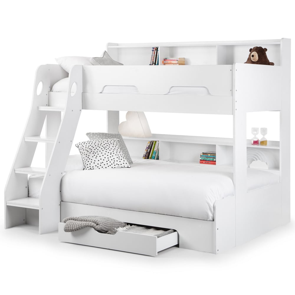 Julian Bowen Orion Triple Sleeper White Single Drawer Bunk Bed Image 5