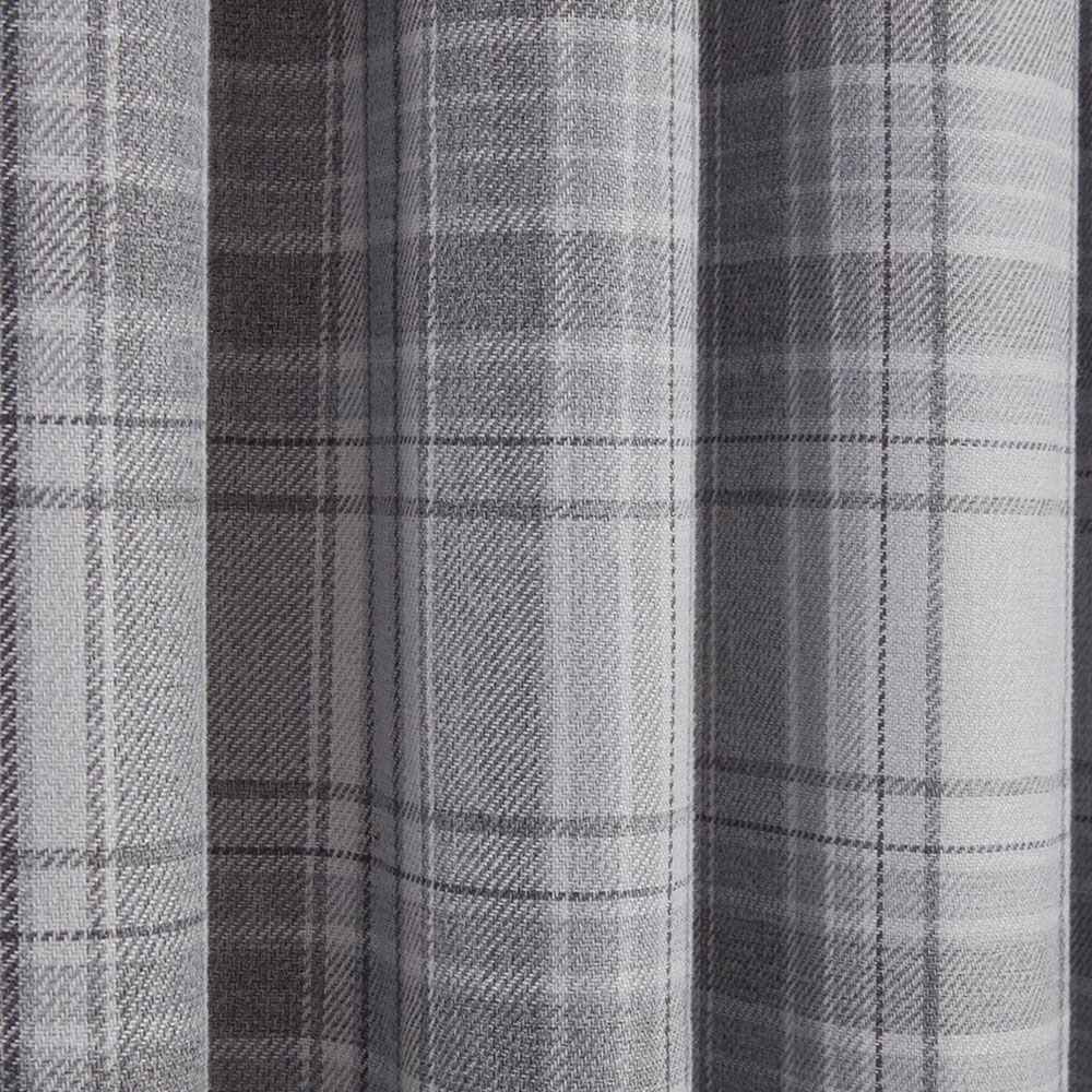 Divante Hatfield Grey Check Blackout Curtains 183 x 168cm Image 4