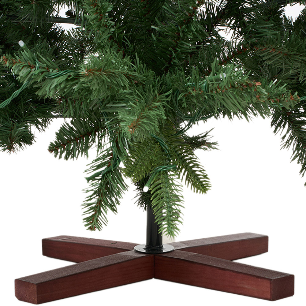 Living and Home RGB Pre-Lit Artificial Christmas Tree Lights with Wood Stand 4ft 1.2m Image 4