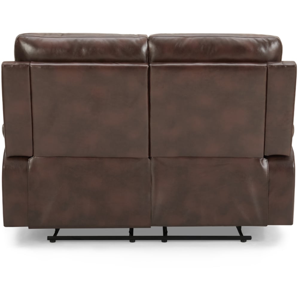 Home Detail Carson 2 Seater Brown Faux Leather Electric Recliner Sofa Image 4