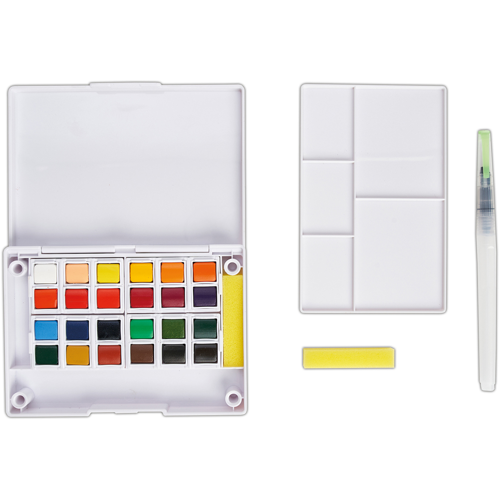 Docrafts Artiste Multicoloured Watercolour Pan Set with 24 Colour Image 2