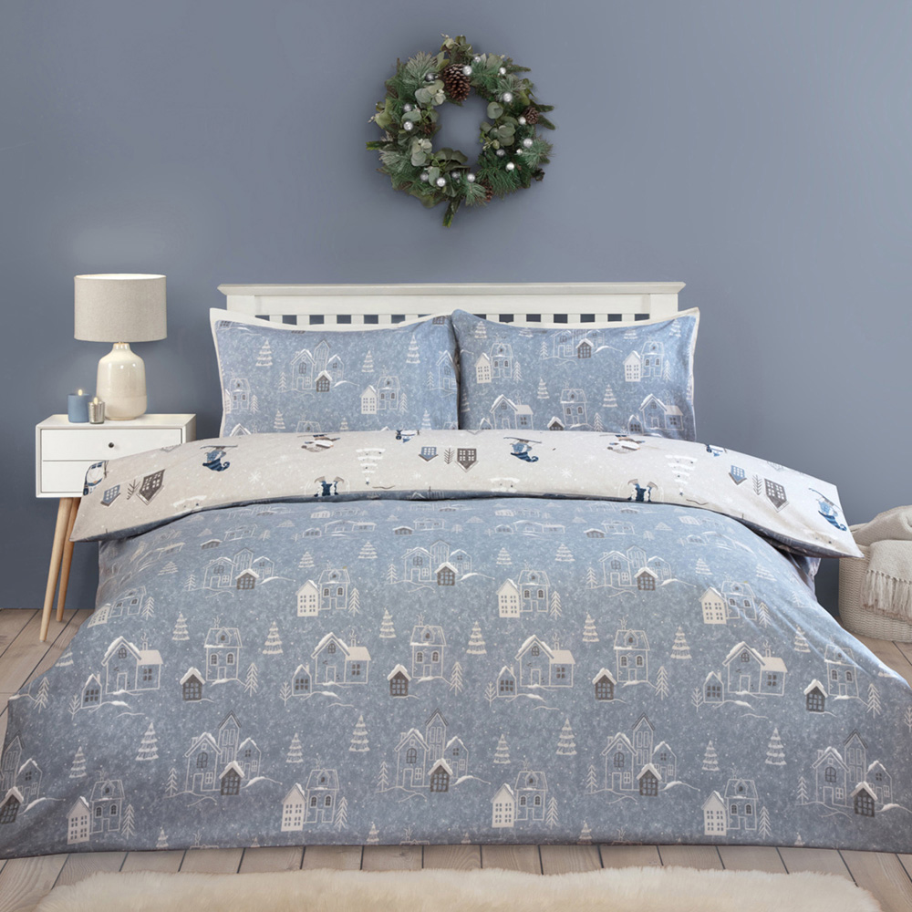 Gonk Ski Season Duvet Set Grey Double Image 5