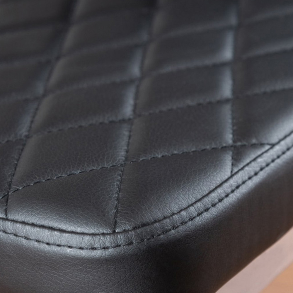 Furniturebox Lucia Valera 6 Seater Round Dining Set Grey Gloss Black and Chrome Image 7