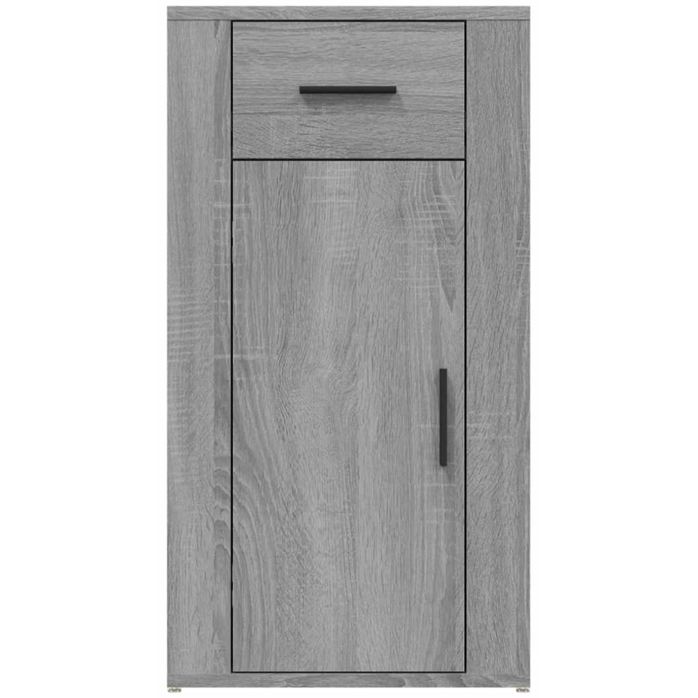 vidaXL Single Door Single Drawer Grey Desk Cabinet Image 4