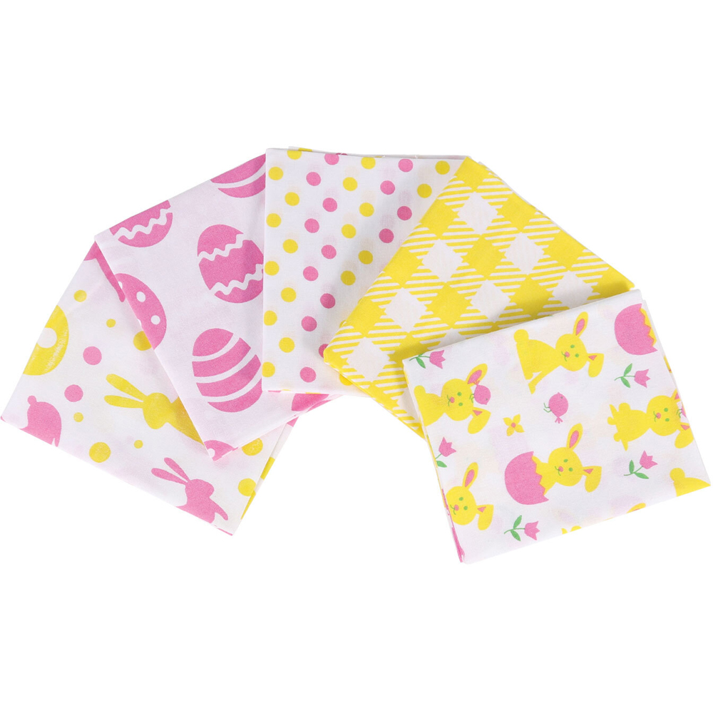 Easter Fabric Fat Quarters 55 x 45cm 5 Pack Image 1
