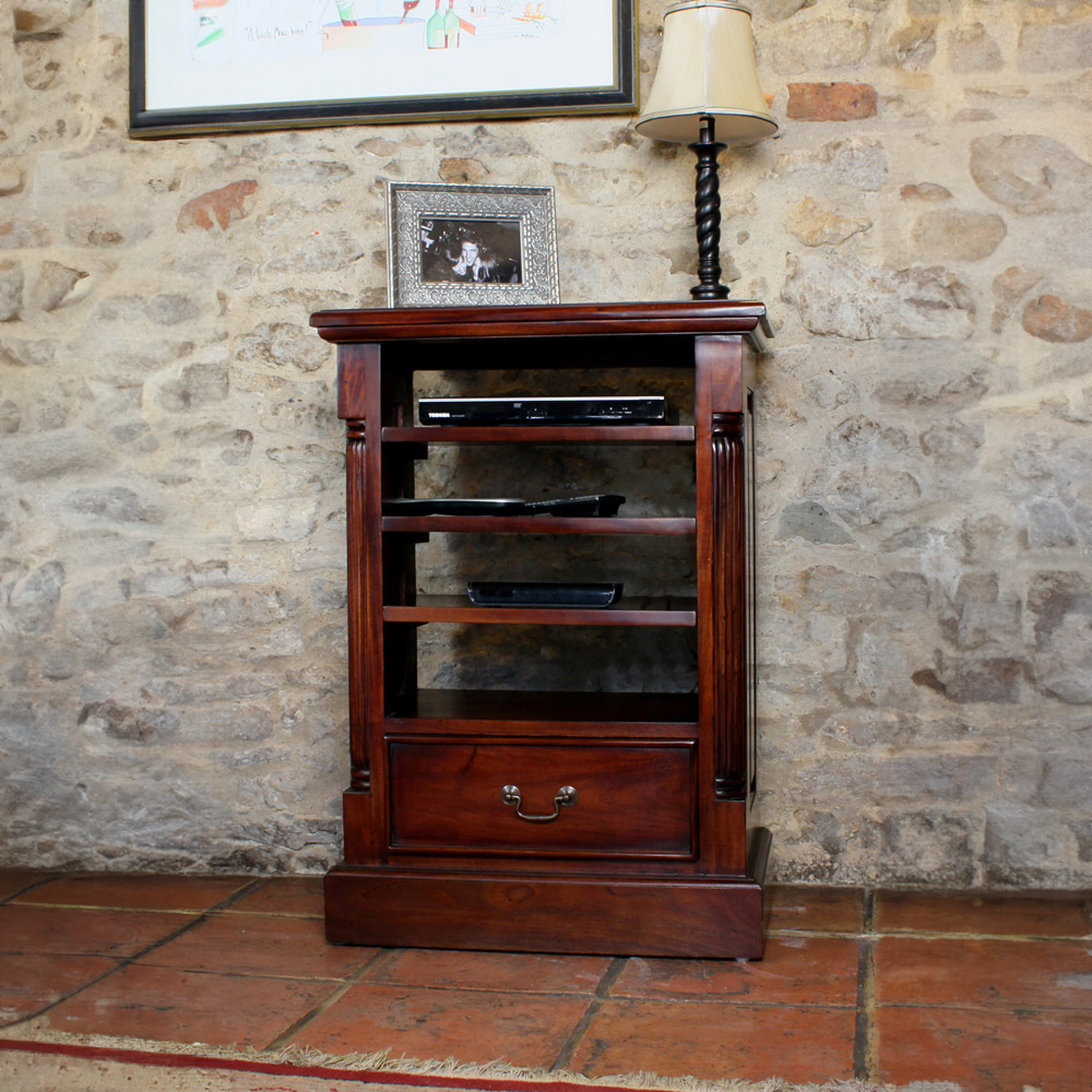 Baumhaus La Roque Single Drawer 4 Shelf Entertainment Cabinet Image 3