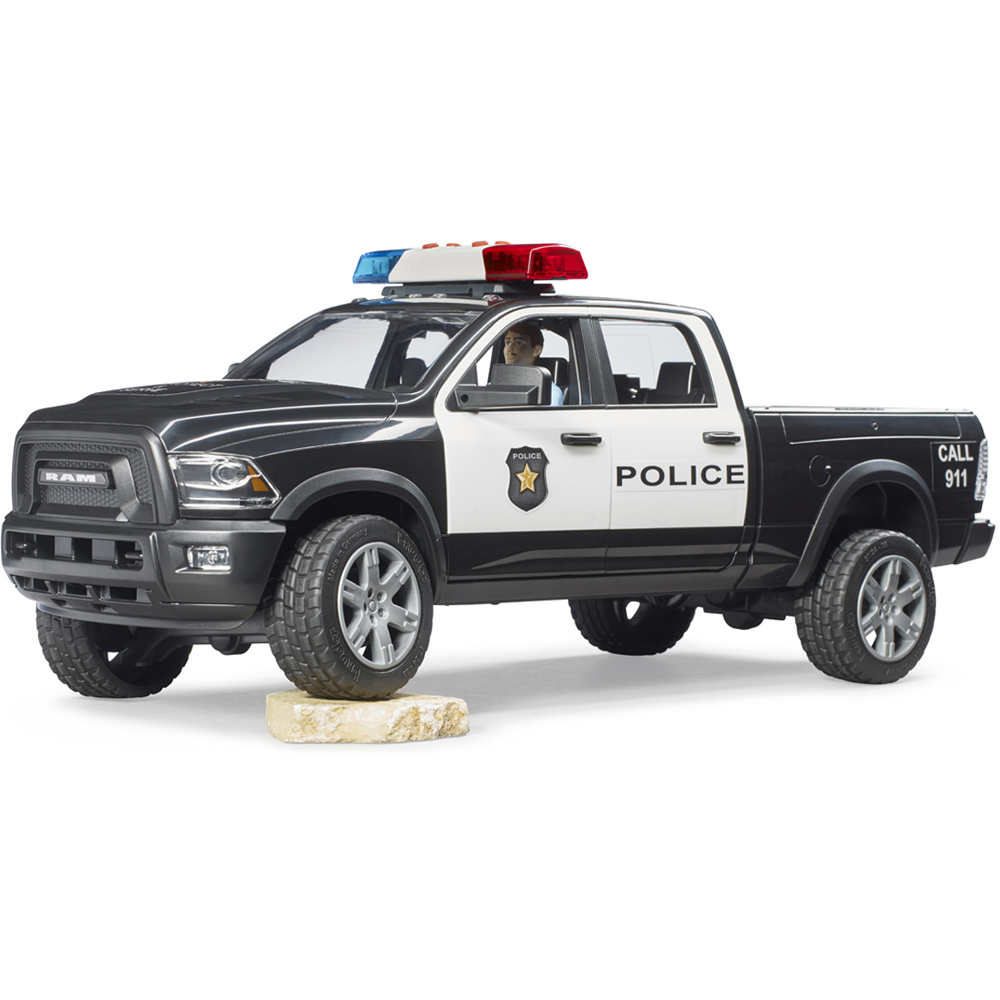 Bruder Kids RAM 2500 Police Truck with Policeman and Accessories Playset Model Image 7
