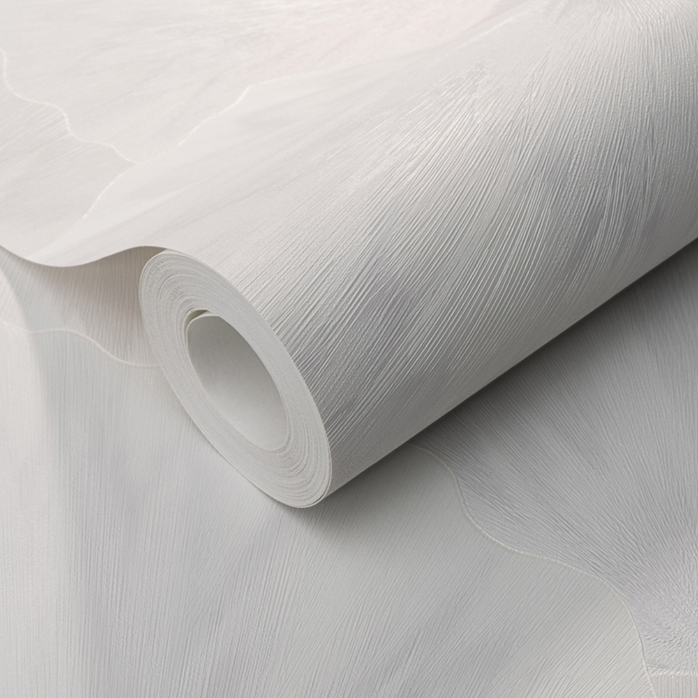 Erismann Bliss Luxurious Leaf Textured White Vinyl Wallpaper Image 2