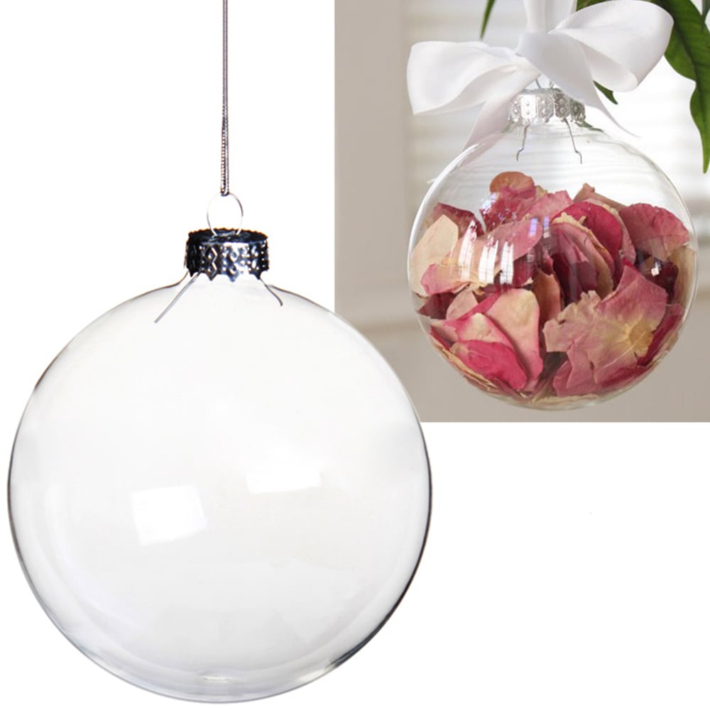 Living and Home Clear Glass Bauble 5 Pack Image 4