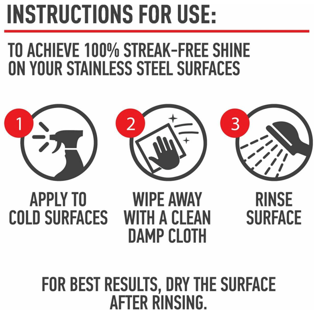 CIF Perfect Finish Stainless Steel Streak Free Shine Spray 435ml 12 Pack Image 7