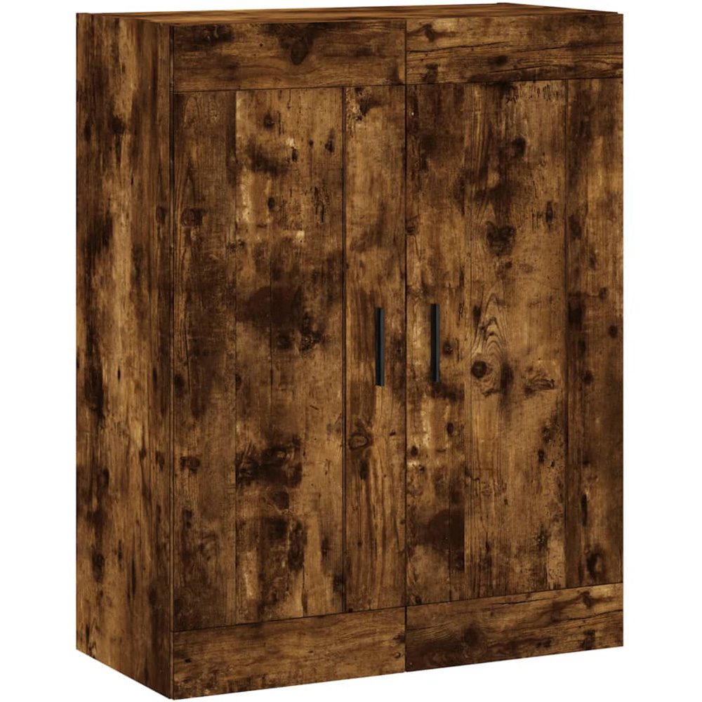 vidaXL 2 Door Brown Smoked Oak Wall Mounted Cabinet 2 Pack Image 5