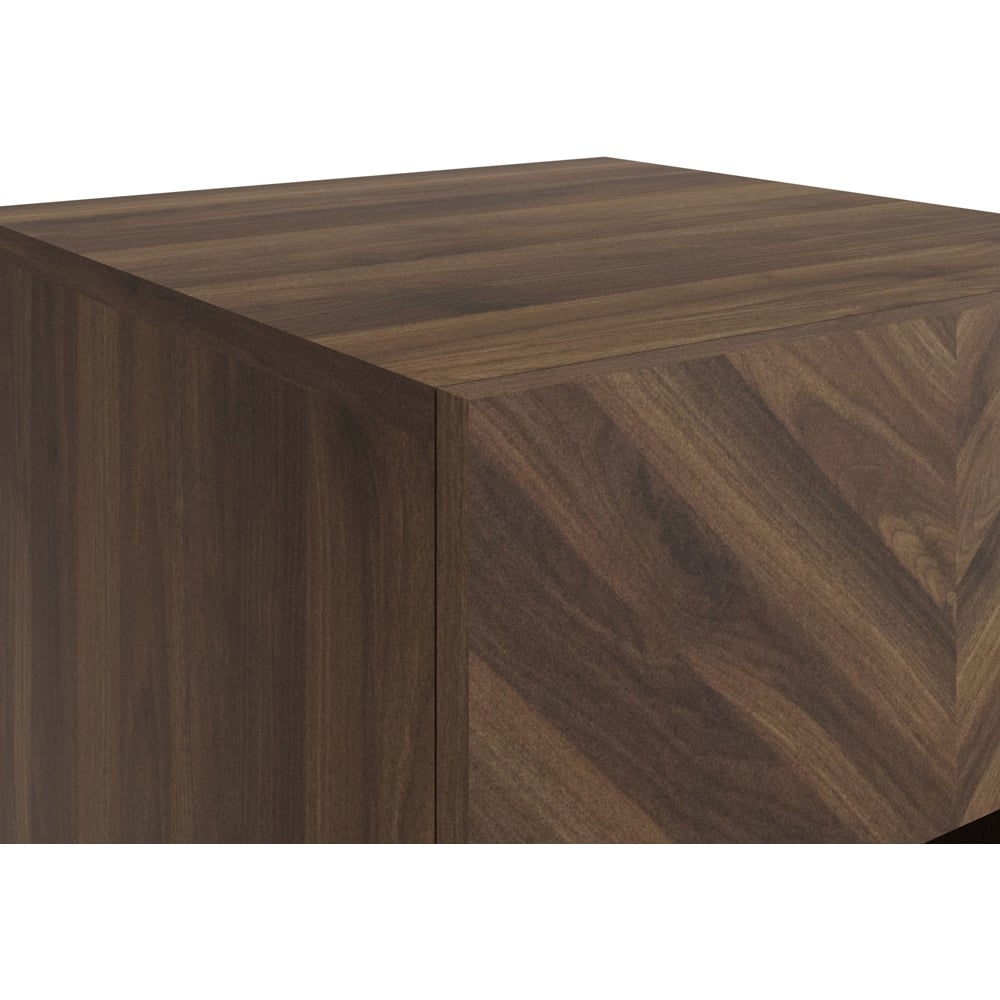 GFW Catania Single Drawer Single Shelf Royal Walnut Lamp Table Image 6
