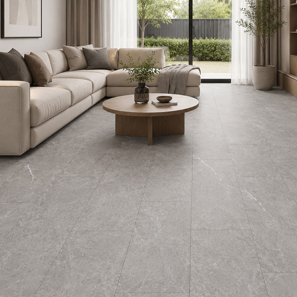 Britwall Axis Grey Wood-Embossed SPC Vinyl Flooring 620 x 310mm 10 Pack Image 1
