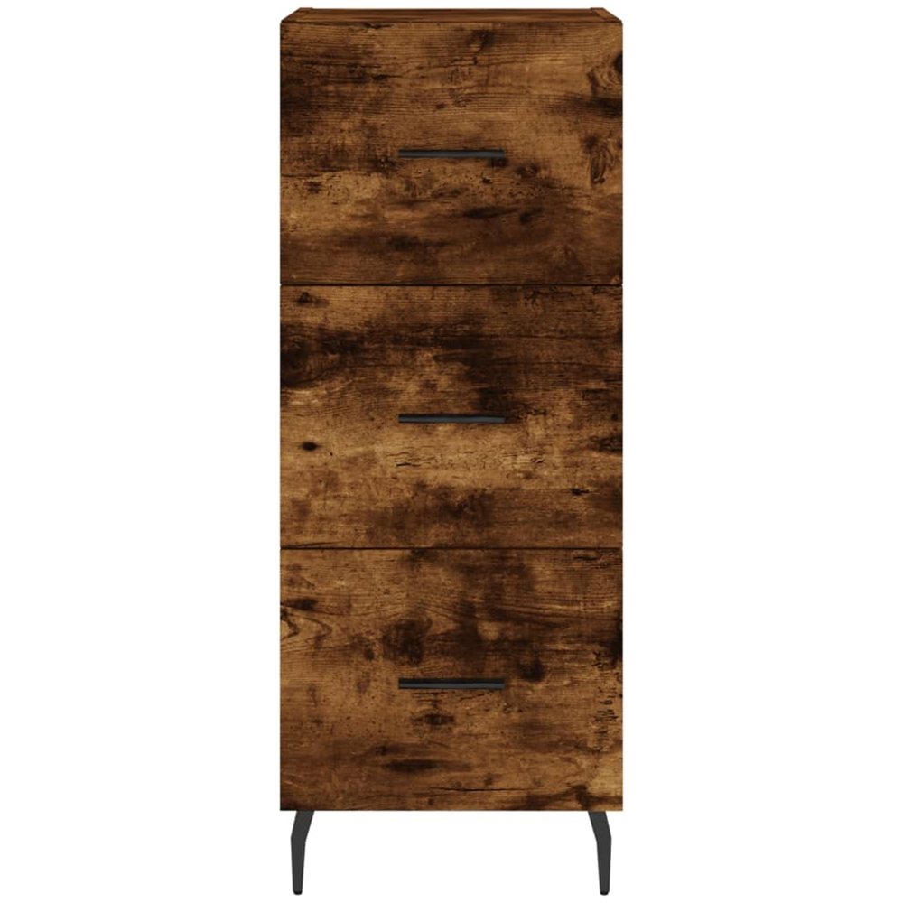 vidaXL 3 Drawer Smoked Oak Narrow Sideboard Image 6