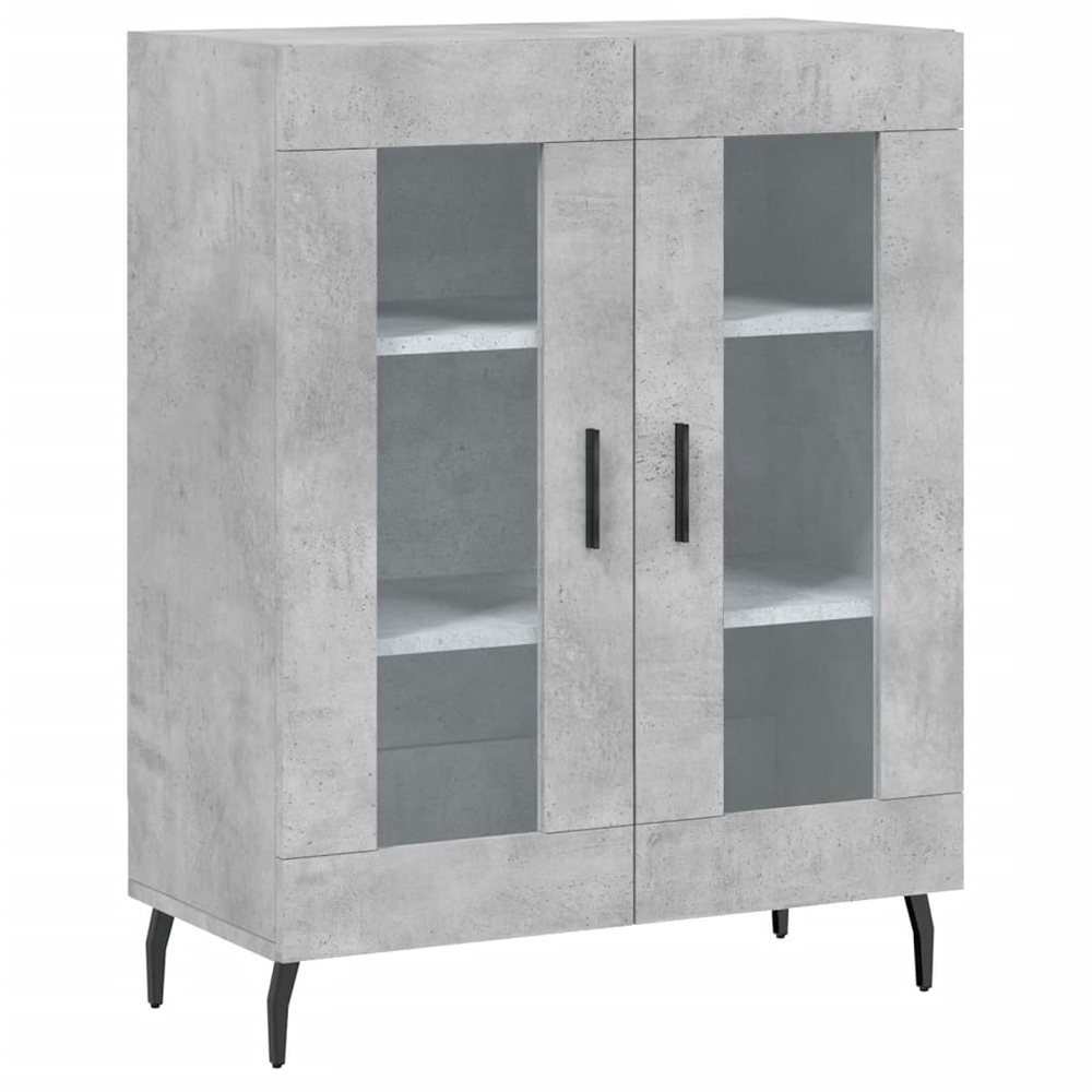 vidaXL 4 Door Grey Highboard Image 6
