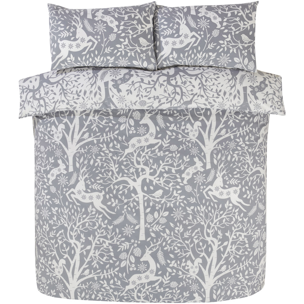Rapport Home Tatton Double Grey Duvet Set Image 2
