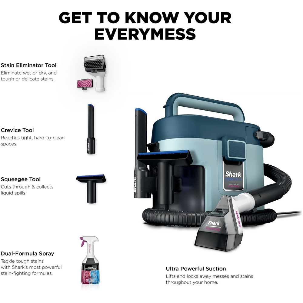 Shark EveryMess VX110UK 3-in-1 Blue Portable Wet and Dry Vacuum Cleaner Image 2