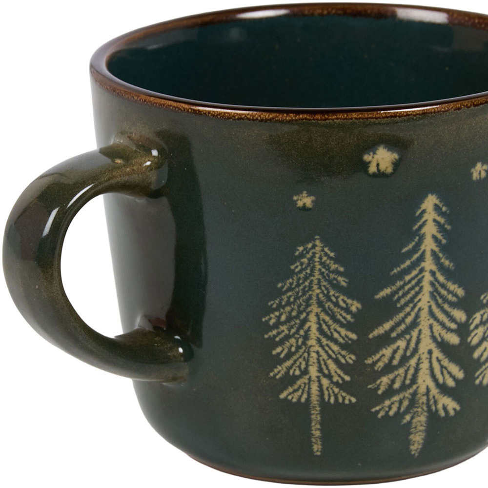 Pack of 4 Nordic Pine Conical Mugs Green Image 4