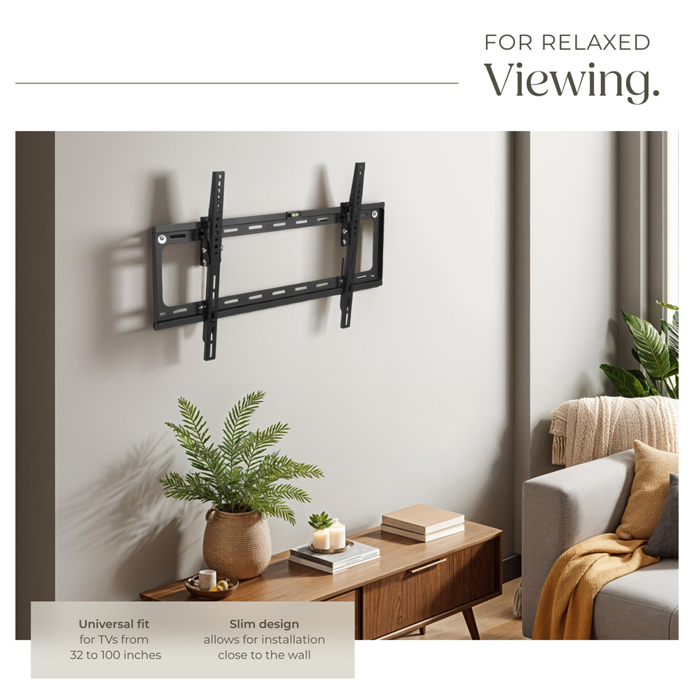 tectake 32 to 100inch Tiltable Width-Adjustable Wall Mount Flat TV Bracket Image 5