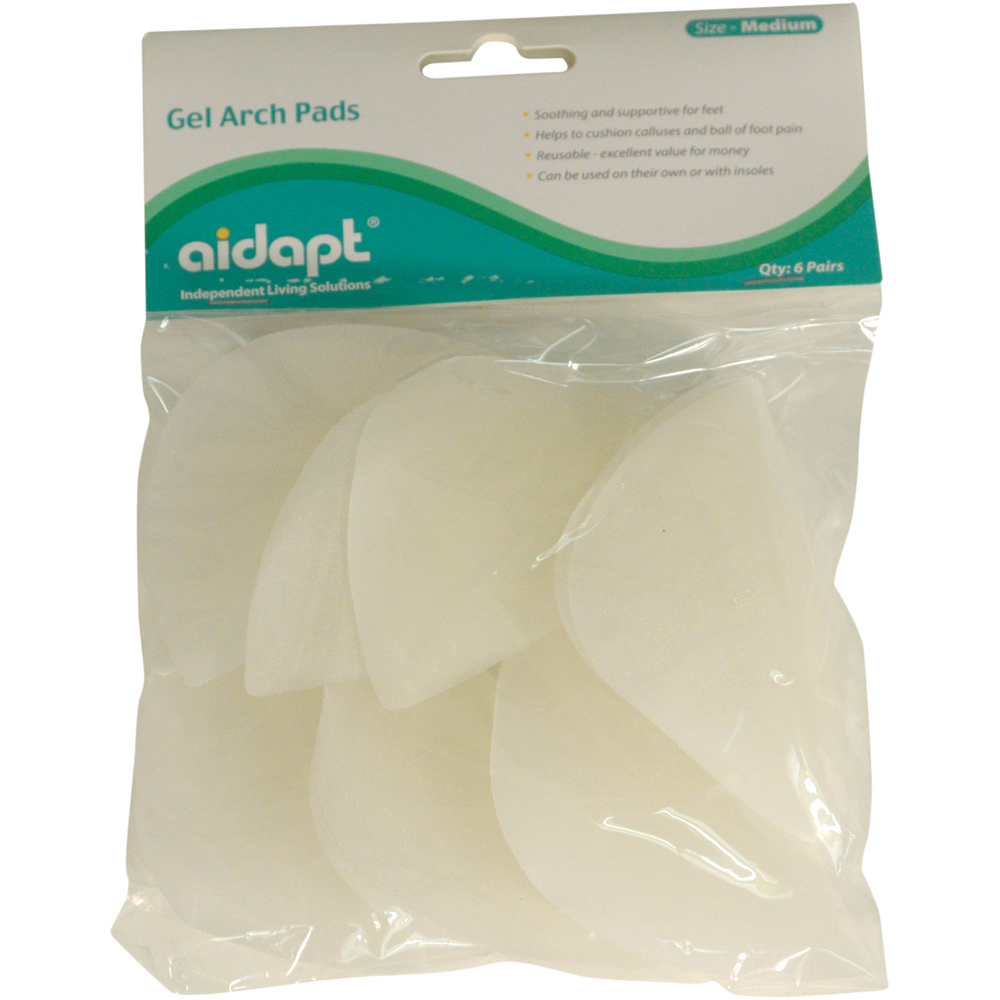 Aidapt Gel Arch Support Pad Set Medium 6 Pack Image 1