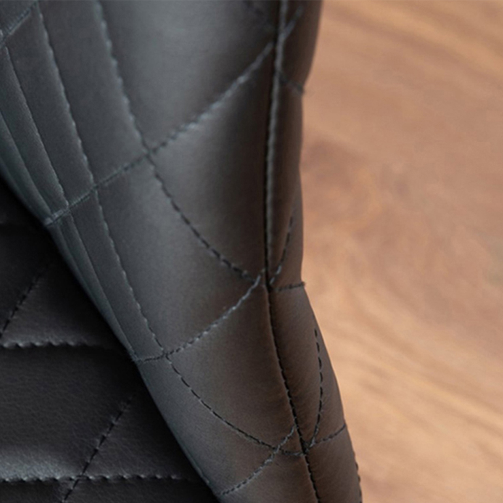 Furniturebox Solo Valera Wood Effect 4 Seater Dining Set Brown and Black Image 7